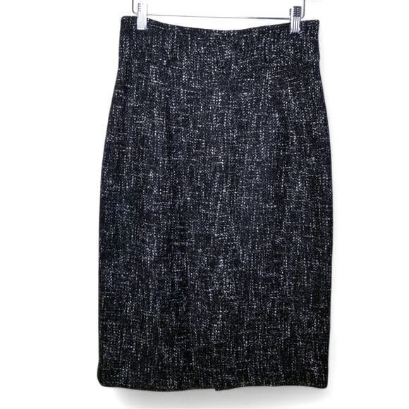 ELLIOTT LAUREN High Waist Kick Pleat Pencil Skirt Classic Tweed Lined Size 4 NEW - Picture 4 of 8